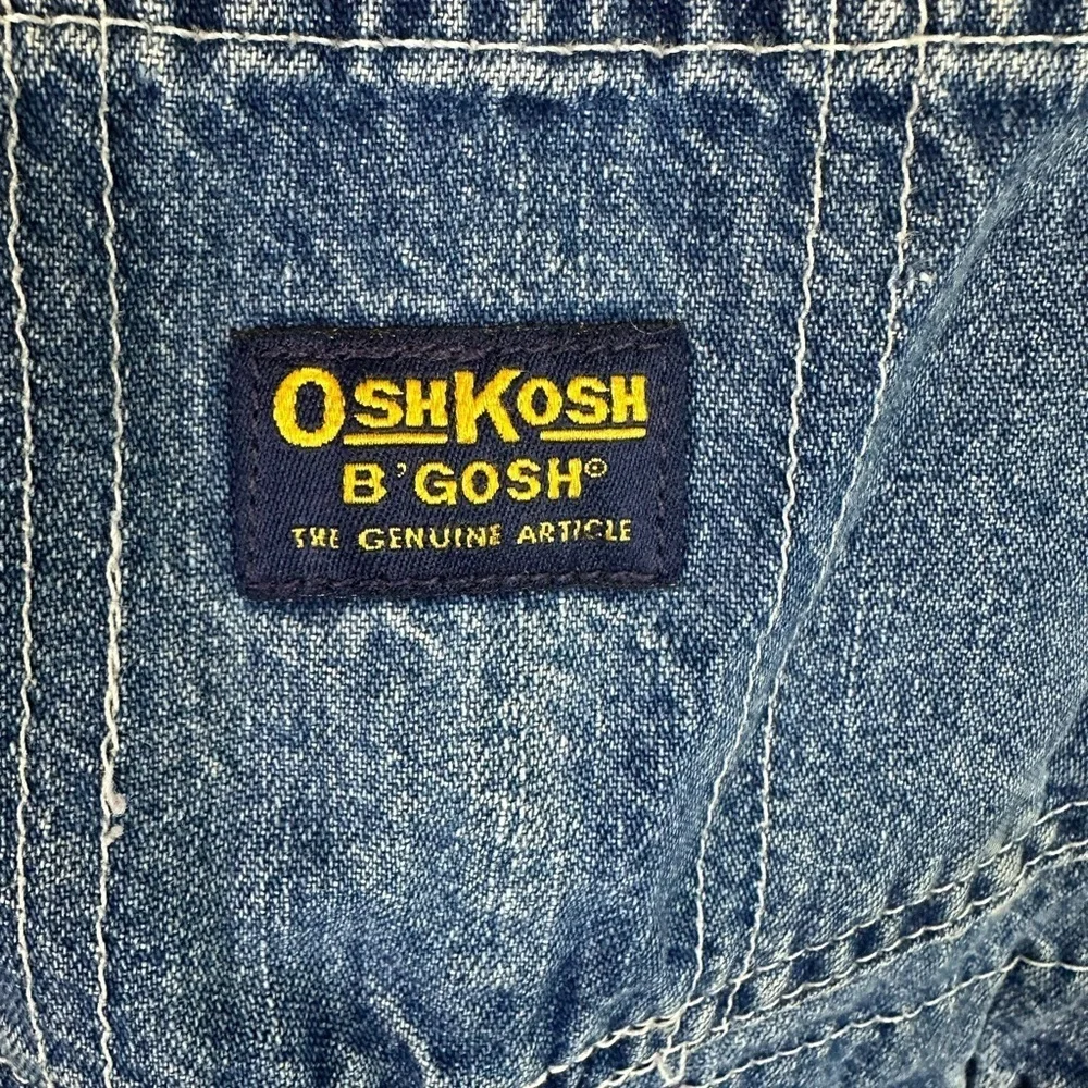 Vintage OshKosh B'gosh Classic Blue Overalls for Kids size 4